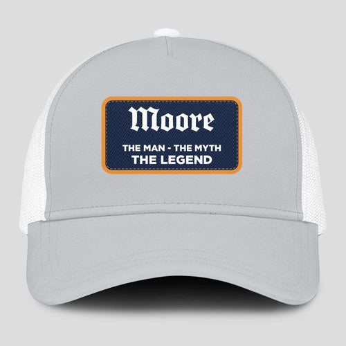 The Man The Myth The Legend Gray Mesh Cap MOORE 13K1 C204PF