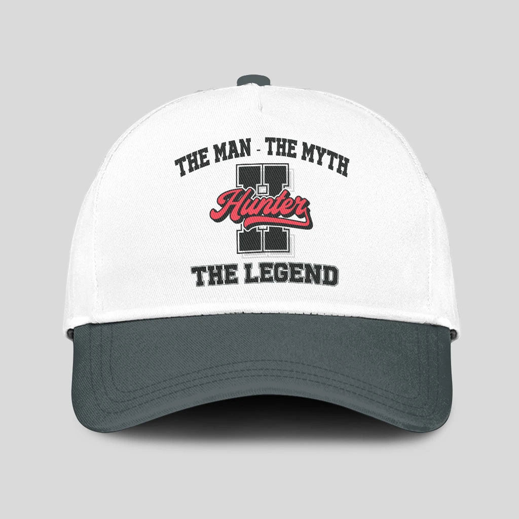The Man The Myth The Legend Custom Initial Letter And Name Cap HUNTER 13K1 C38PF