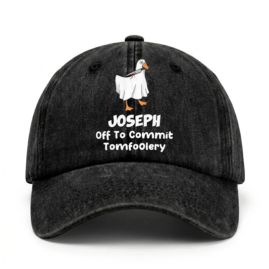 Off To Commit Tomfoolery Funny Goose Washed Cap JOSEPH 13K1 C131PF