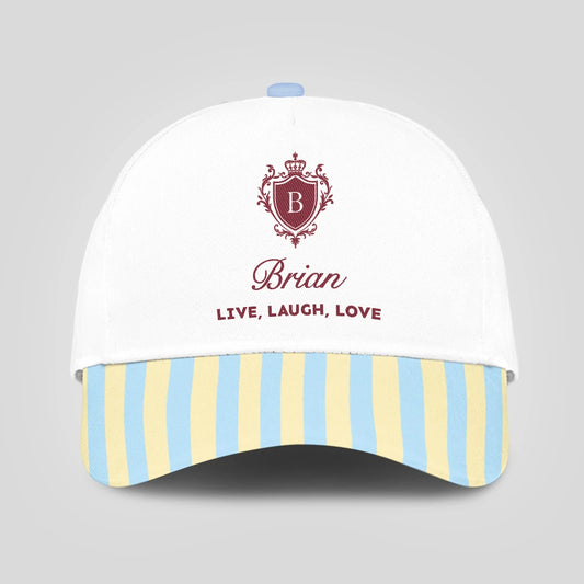 Live Laugh Love Blue And Yellow Luxury Cap BRIAN 13K1 C121PF