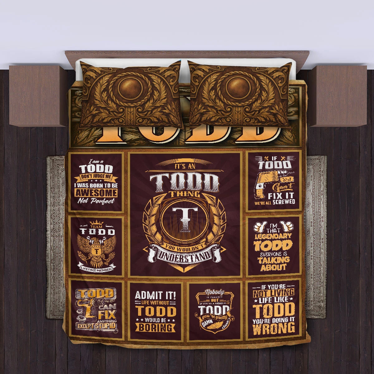 TODD Limited Edition Personalized Bedding Set 13K1-BS3