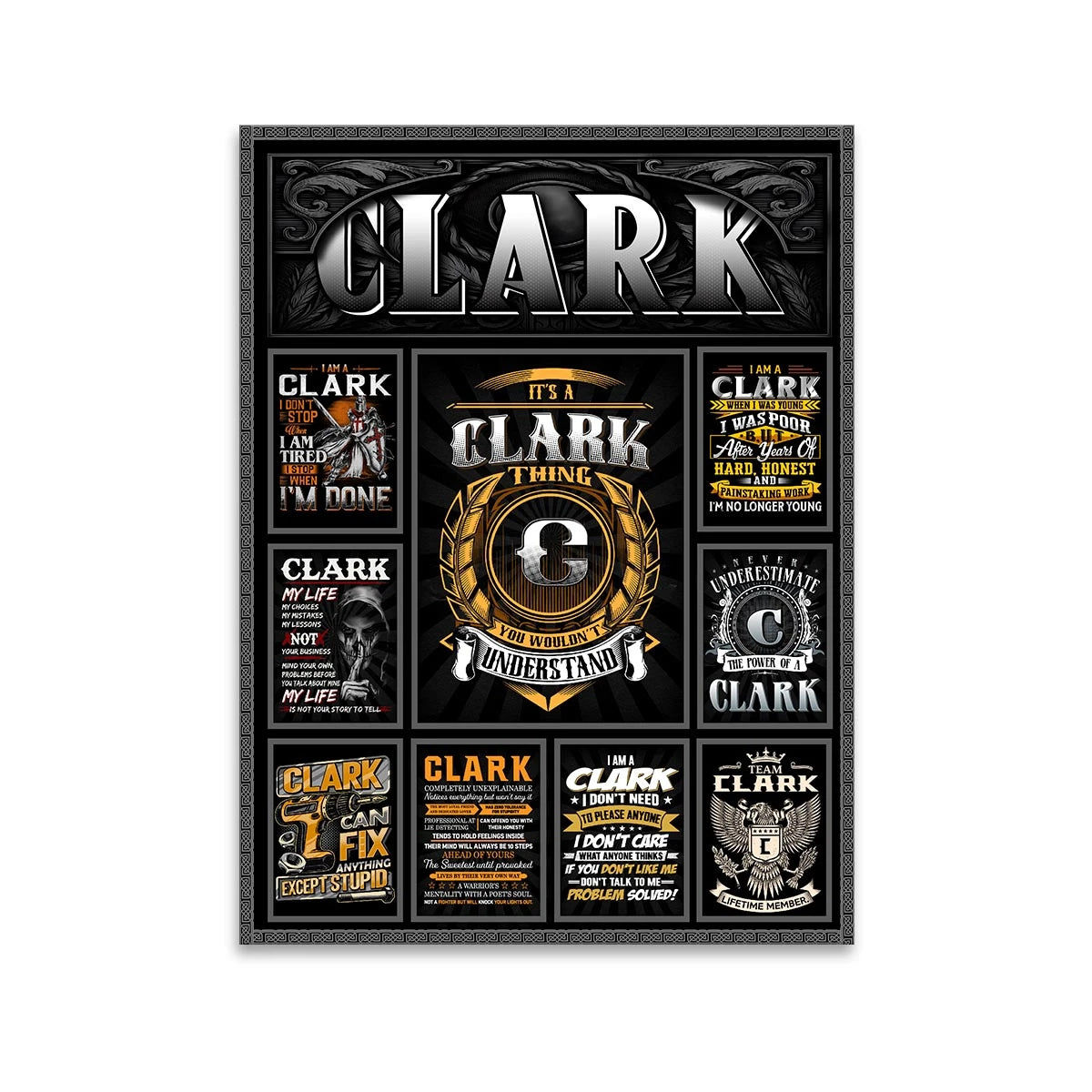 CLARK Personalized Sponge Floor Mat – Custom Printed Home Decor 13K1-AR2