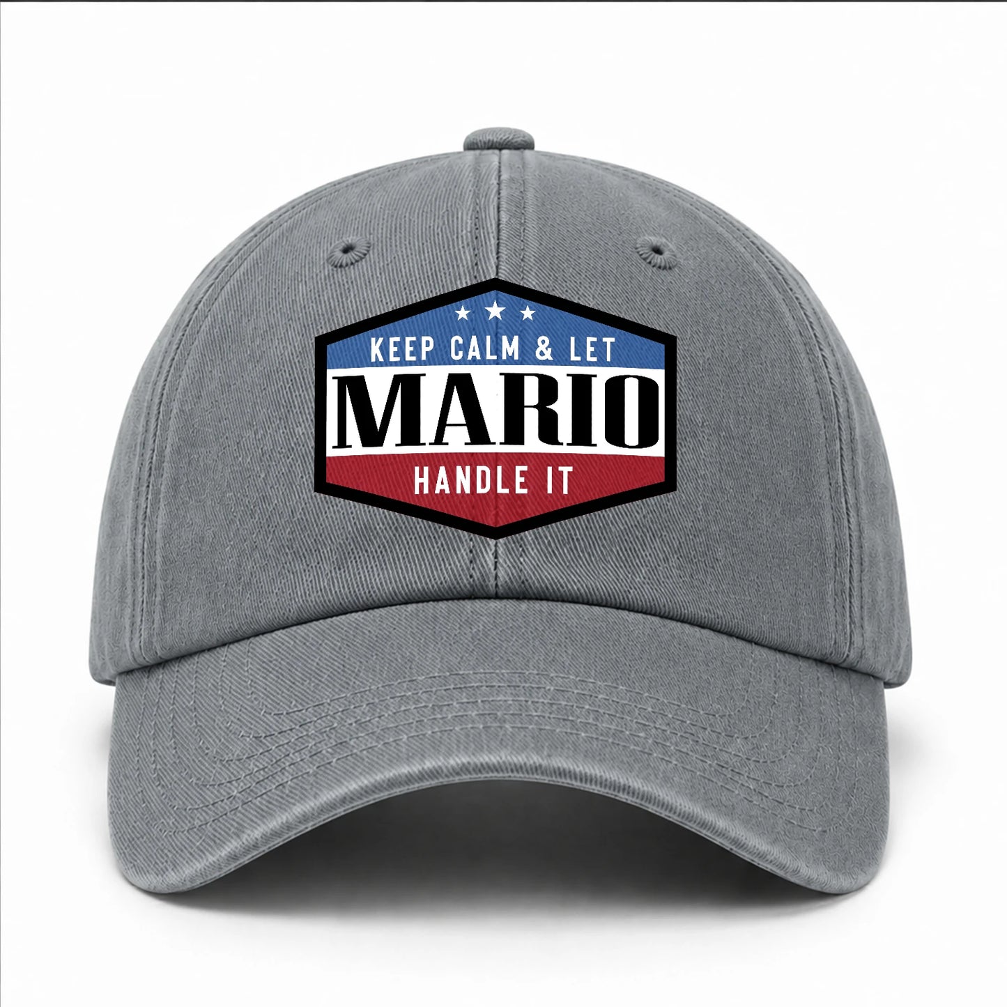 Keep Calm & Let Your Name Handle It Washed Cap MARIO 13K1 C87PF