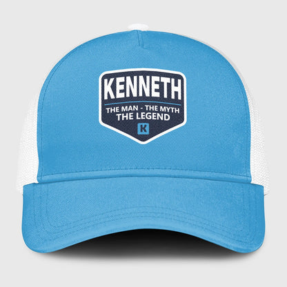 The Man The Myth The Legend Light Blue Mesh Cap KENNETH 13K1 C190PF