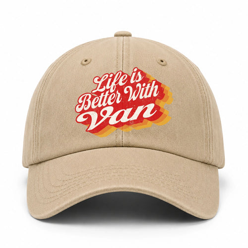 Life Is Better With Your Name Vintage Washed Cap VAN 13K1 C67PF