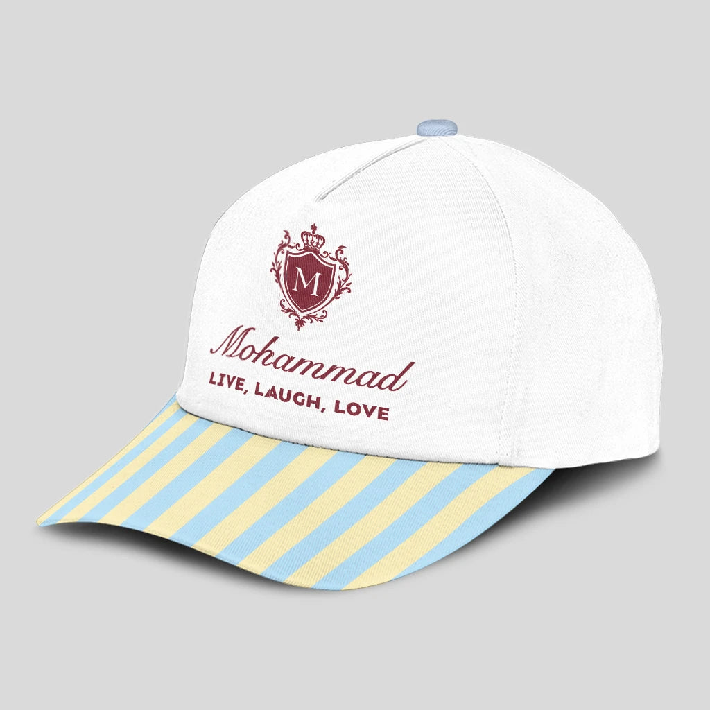 Live Laugh Love Blue And Yellow Luxury Cap MOHAMMAD 13K1 C121PF