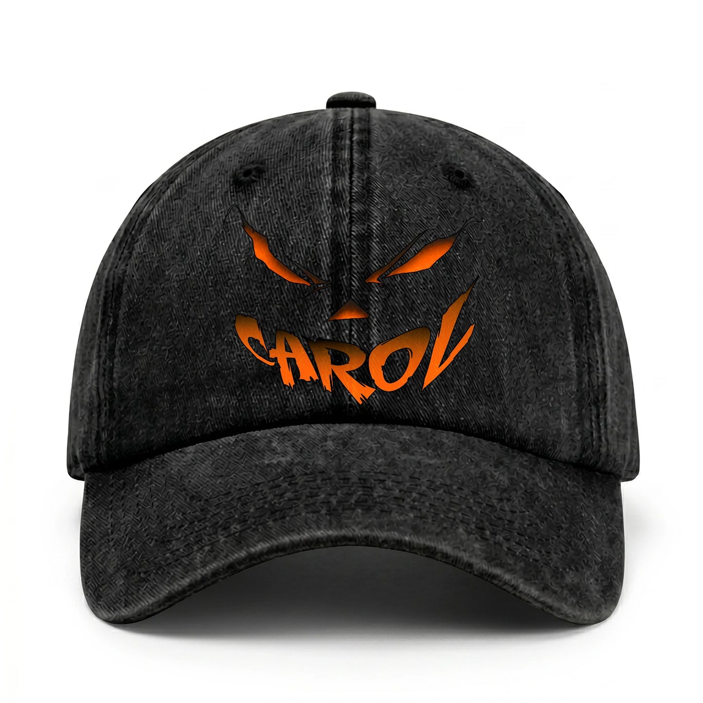 Stay Hungry Pumpkin Chasing Ghosts Funny Washed Cap CAROL 13K1 C101PF