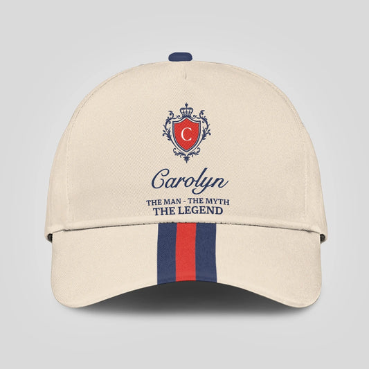 The Man The Myth The Legend Blue And Red Striped Cap CAROLYN 13K1 C117PF