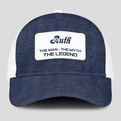 The Man The Myth The Legend Blue Denim Mesh Cap RUTH 13K1 C194PF