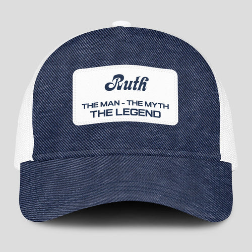 The Man The Myth The Legend Blue Denim Mesh Cap RUTH 13K1 C194PF