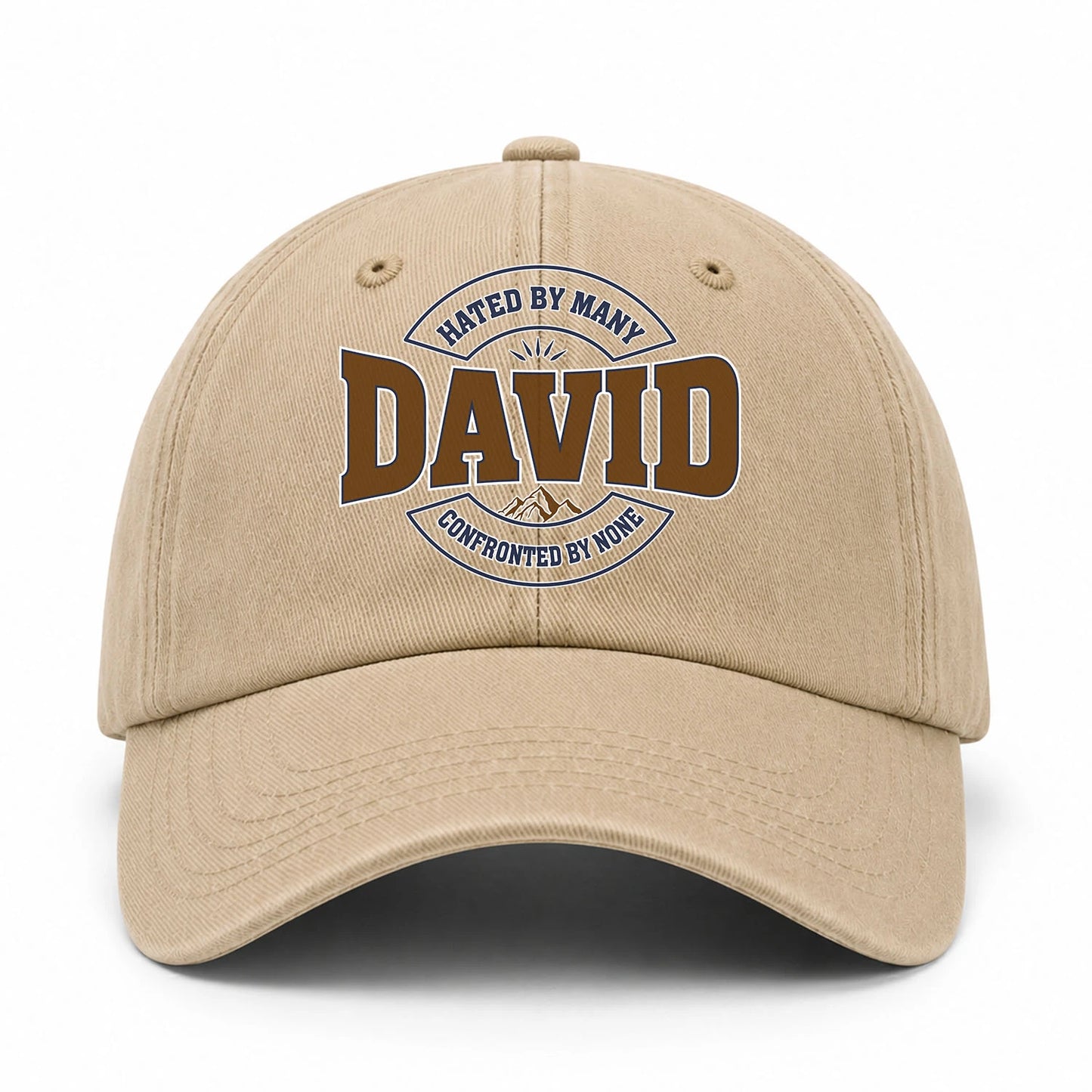 Hated By Many Confronted By None Washed Cap DAVID 13K1 C36PF
