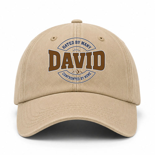 Hated By Many Confronted By None Washed Cap DAVID 13K1 C36PF