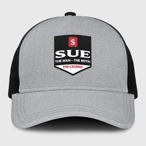 The Man The Myth The Legend Gray Mesh Cap SUE 13K1 C189PF