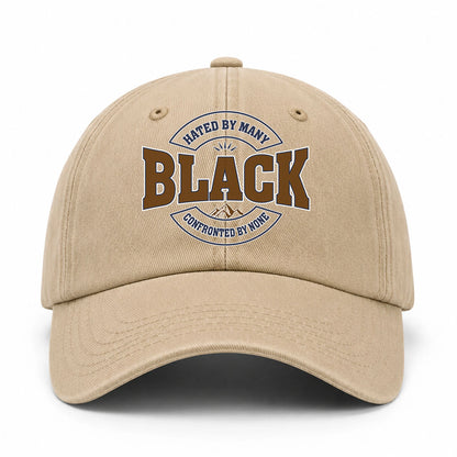 Hated By Many Confronted By None Washed Cap BLACK 13K1 C36PF