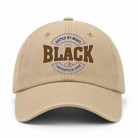 Hated By Many Confronted By None Washed Cap BLACK 13K1 C36PF