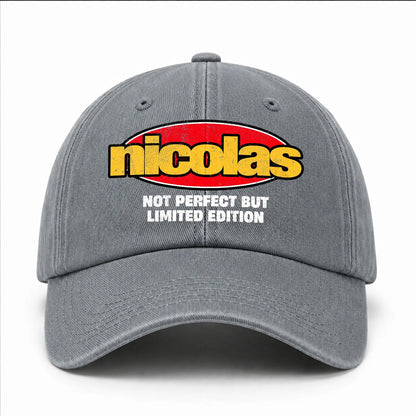Your Name Not Perfect But Limited Edition Red Logo Washed Cap NICOLAS 13K1 C84PF
