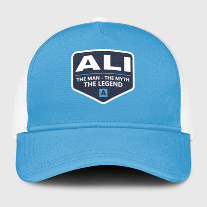 The Man The Myth The Legend Light Blue Mesh Cap ALI 13K1 C190PF