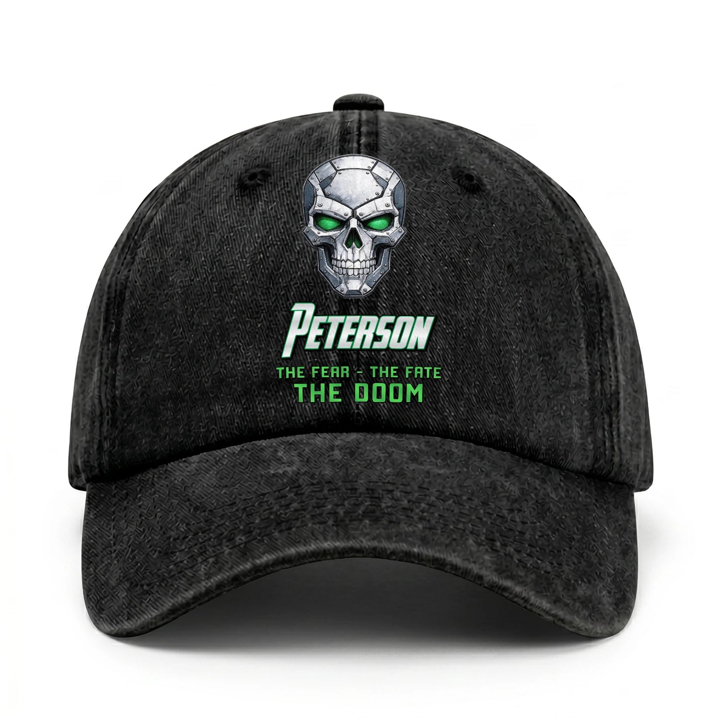 The Fear The Fate The Doom Skull Washed Cap PETERSON 13K1 C99PF