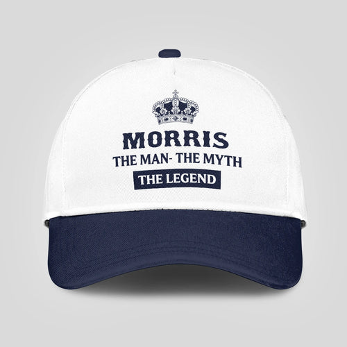 The Man The Myth The Legend King Crown Blue And White Cap MORRIS 13K1 C147PF