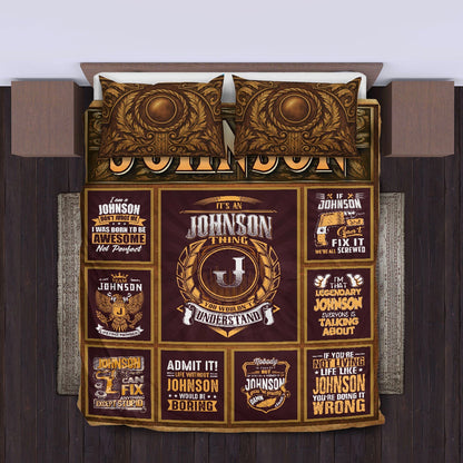 JOHNSON Limited Edition Personalized Bedding Set 13K1-BS3