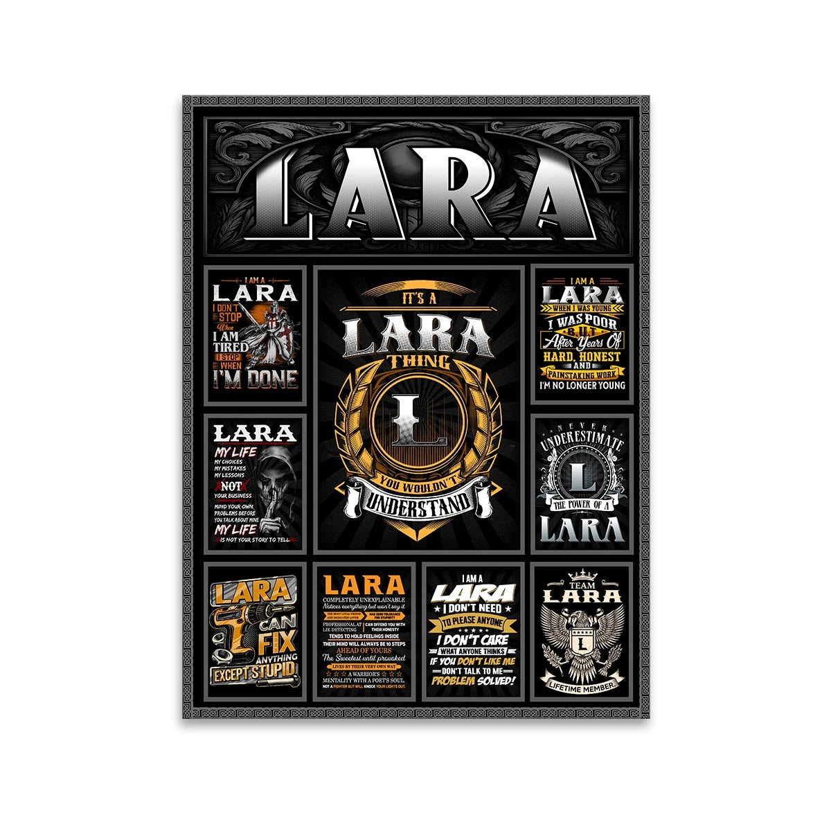 LARA Personalized Sponge Floor Mat – Custom Printed Home Decor 13K1-AR2
