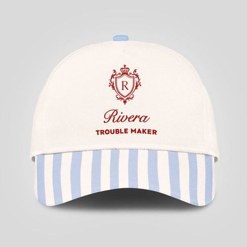 Trouble Maker Stripped Blue Beach Cap RIVERA 13K1 C74PF
