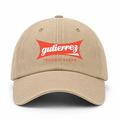 Trouble Maker Red Logo Washed Cap GUTIERREZ 13K1 C78PF