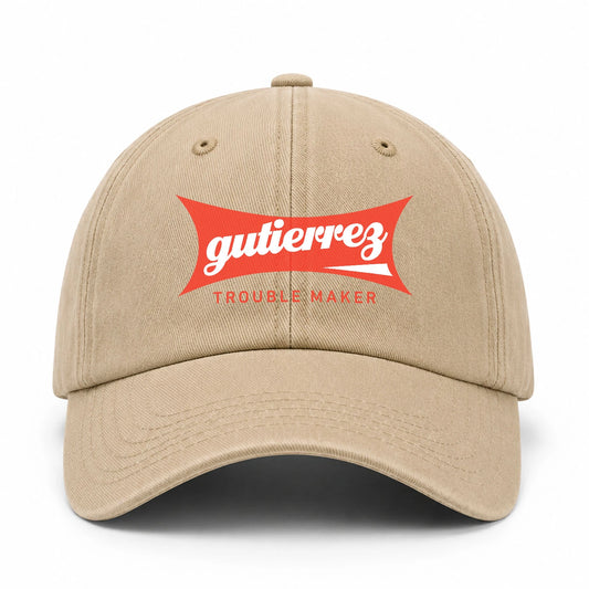 Trouble Maker Red Logo Washed Cap GUTIERREZ 13K1 C78PF