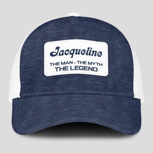 The Man The Myth The Legend Blue Denim Mesh Cap JACQUELINE 13K1 C194PF