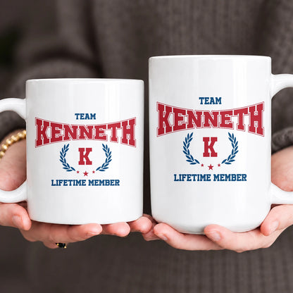 Team Your Name Lifetime Member Sporty Mug KENNETH 13K1 MG09