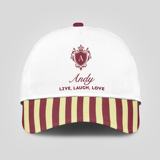 Live Laugh Love Burgundy And Yellow Cap ANDY 13K1 C120PF