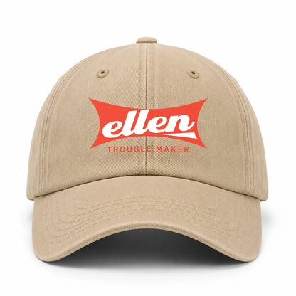 Trouble Maker Red Logo Washed Cap ELLEN 13K1 C78PF