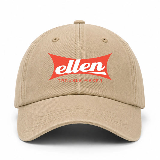 Trouble Maker Red Logo Washed Cap ELLEN 13K1 C78PF