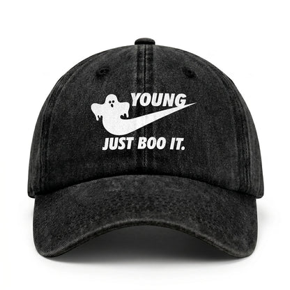 Just Boo It Halloween Washed Cap YOUNG 13K1 C83PF