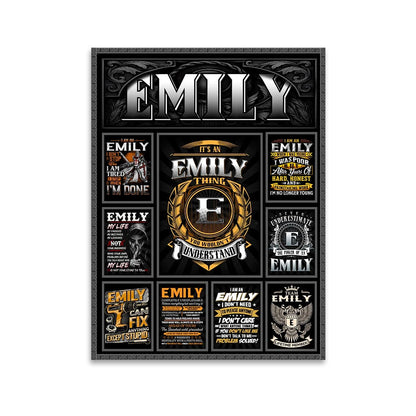 EMILY Personalized Sponge Floor Mat – Custom Printed Home Decor 13K1-AR2