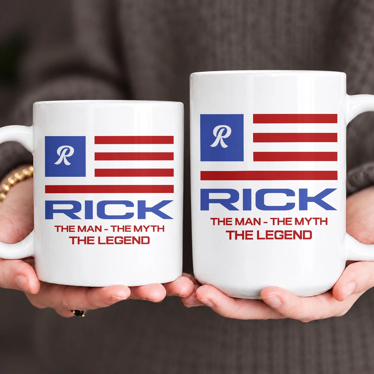 The Man The Myth The Legend American Flag Mug RICK 13K1 MG18