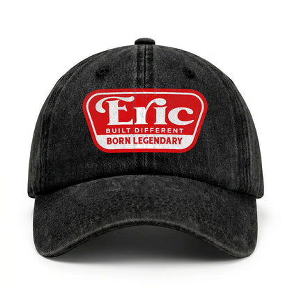 Built Different Born Legendary Red Logo Washed Cap ERIC 13K1 C63PF
