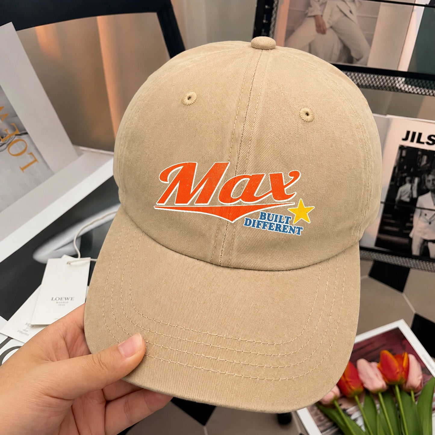 Your Name Built Different Logo Washed Cap MAX 13K1 C56PF