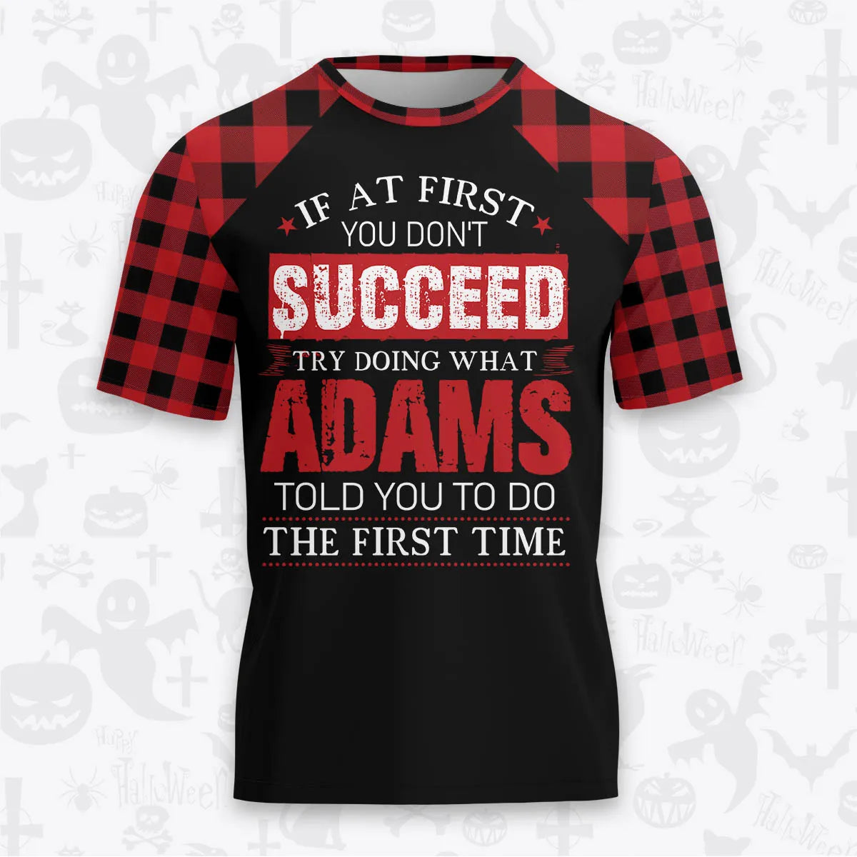 ADAMS Buffalo Plaid Pajamas Set Tshirt & Pants 13K1-EV2