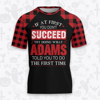 ADAMS Buffalo Plaid Pajamas Set Tshirt & Pants 13K1-EV2