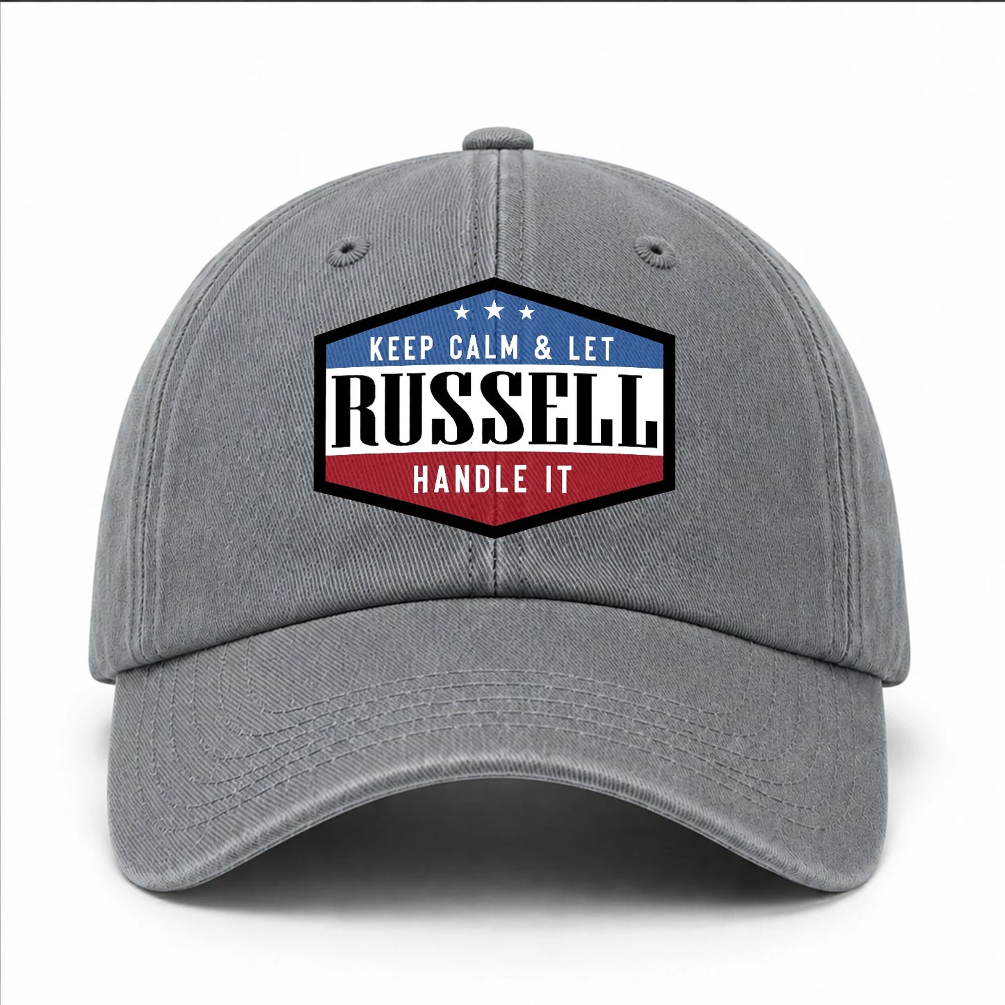 Keep Calm & Let Your Name Handle It Washed Cap RUSSELL 13K1 C87PF