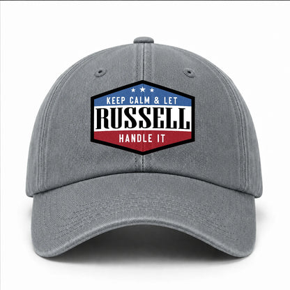 Keep Calm & Let Your Name Handle It Washed Cap RUSSELL 13K1 C87PF