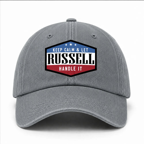 Keep Calm & Let Your Name Handle It Washed Cap RUSSELL 13K1 C87PF