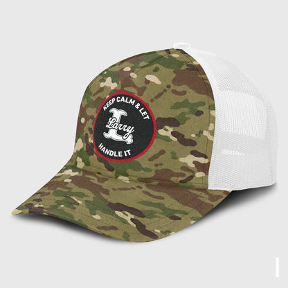 Keep Calm & Let Your Name Handle It Camo Mesh Cap LARRY 13K1 C209PF
