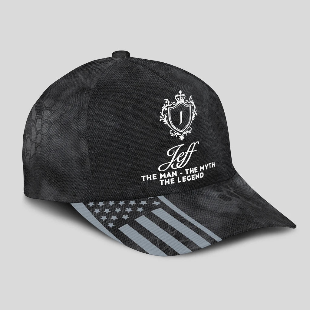 The Man The Myth The Legend America Black Camo Cap JEFF 13K1 C173PF
