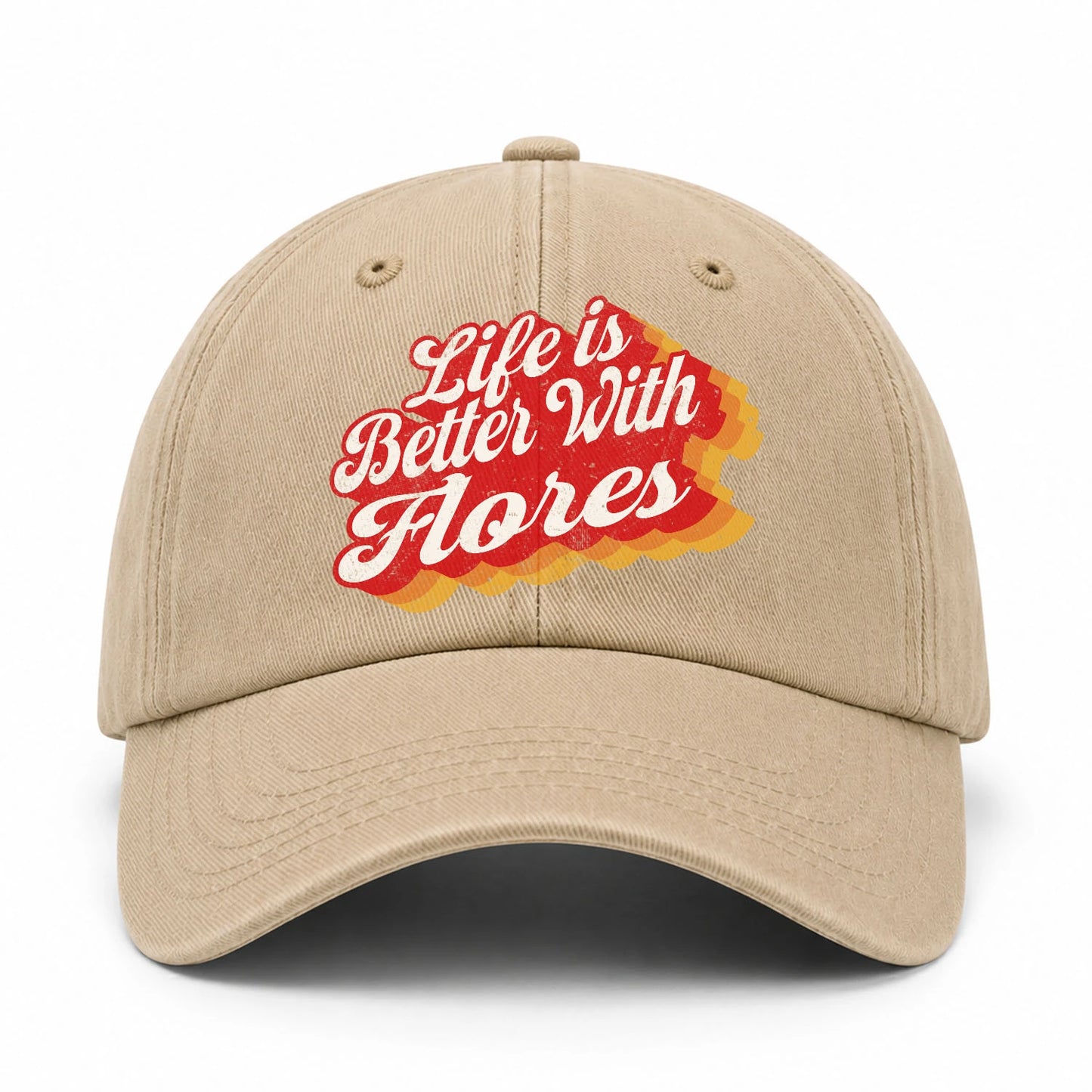 Life Is Better With Your Name Vintage Washed Cap FLORES 13K1 C67PF