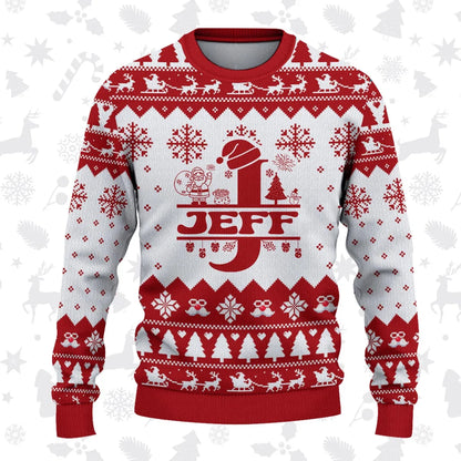 JEFF Personalized Christmas Pajama Set - Holiday Gift Outfit 13K1-CR2