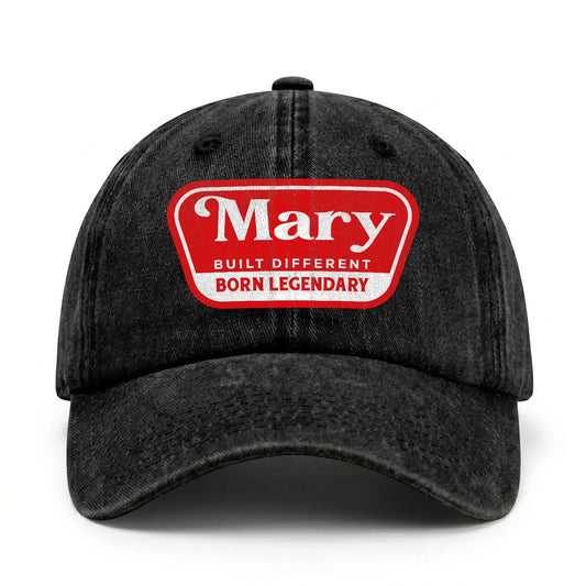 Built Different Born Legendary Red Logo Washed Cap MARY 13K1 C63PF