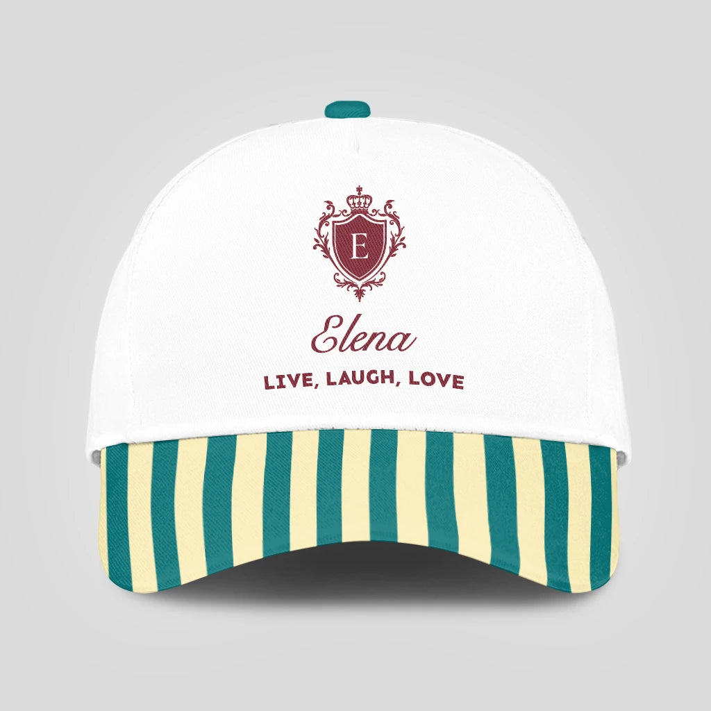 Live Laugh Love Green And Yellow Royal Cap ELENA 13K1 C122PF