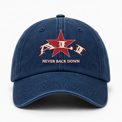 Never Back Down Western Blue Denim Cap ALI 13K1 C61PF